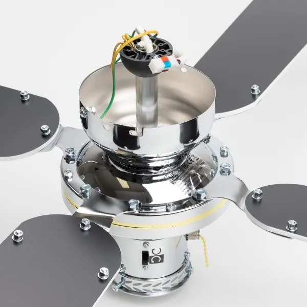 ZEVENTI - Stropný ventilátor NAVAGIO 1xE27/60W/230V čierna/biela