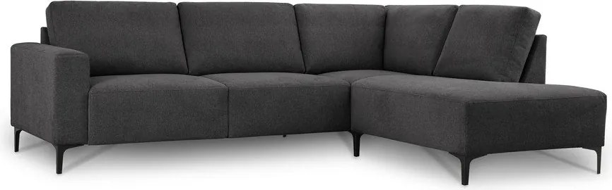 Antracitová ženilková rohová pohovka (pravý roh/do L) Fabian – Scandic