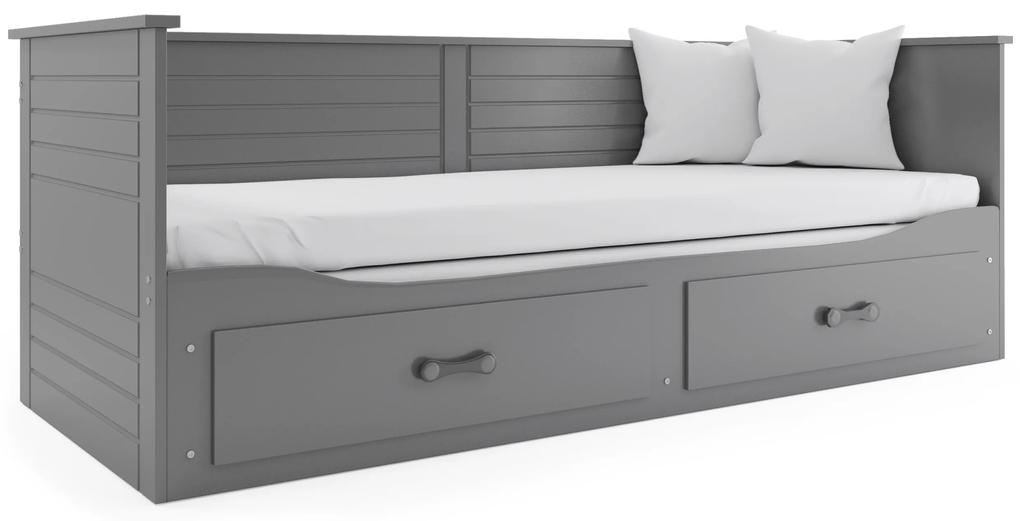 Rozkladacia posteľ HERMES 200x80cm GRAFIT - BEZ MATRACOV