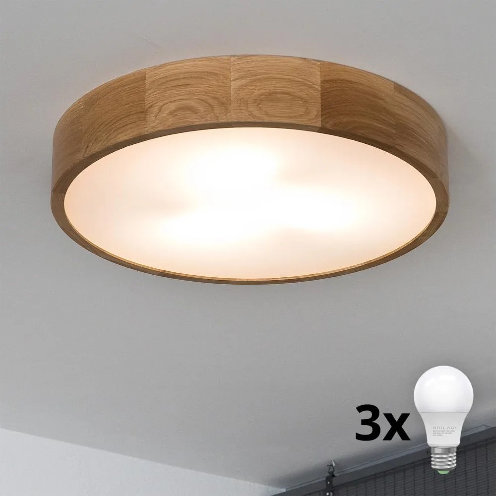 Brilagi - LED Stropné svietidlo CARVALHO 3xE27/60W/230V dub pr. 47,5 cm