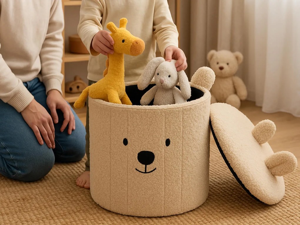 CH Taburetka s úložným priestorom Macko - béžová