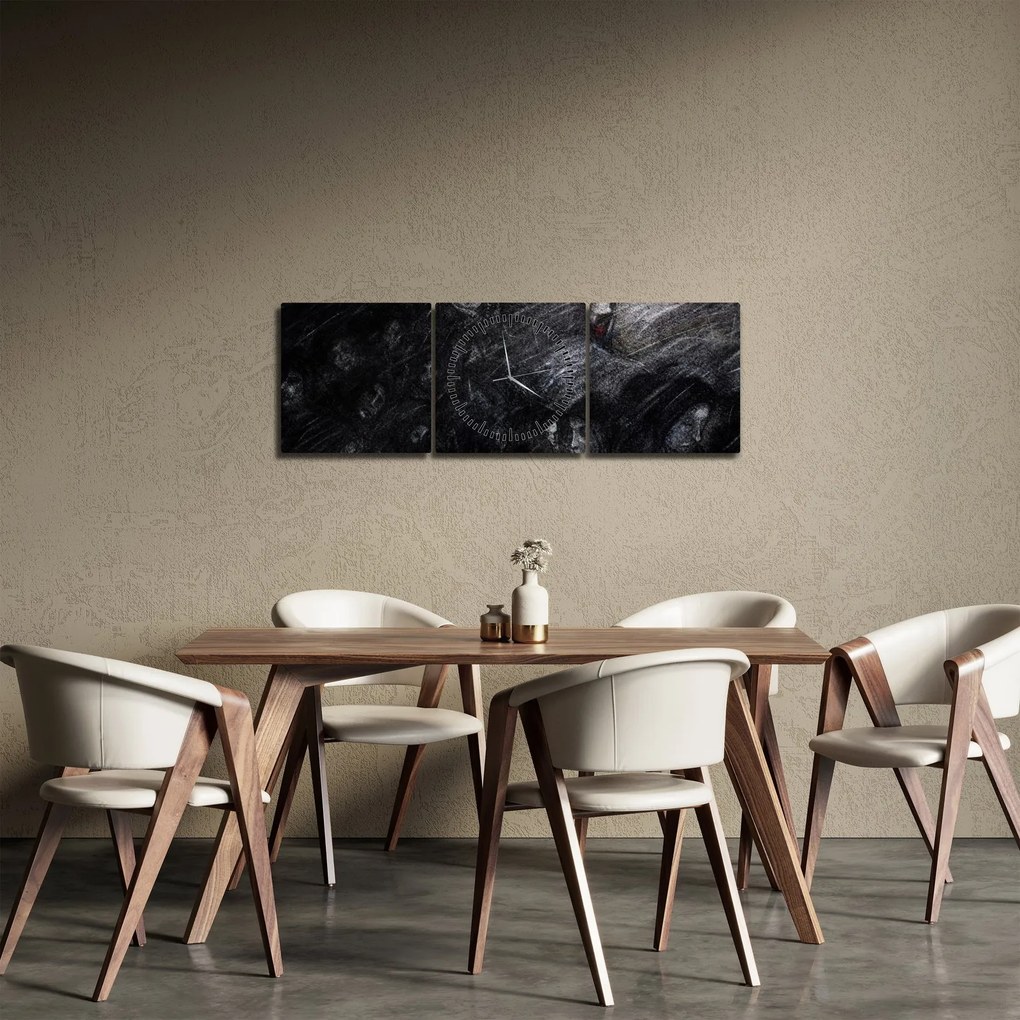 Obraz - Smútok a odriekanie (s hodinami) (90x30 cm)