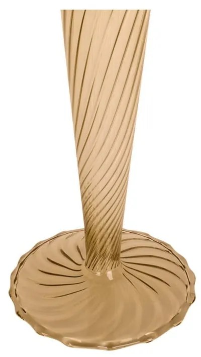 Svetlohnedý sklenený svietnik PT LIVING Swirl, výška 26,5 cm