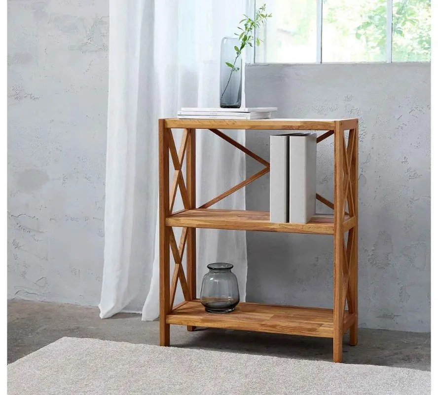 Dizajnový regál Walworth 87 cm prírodný dub