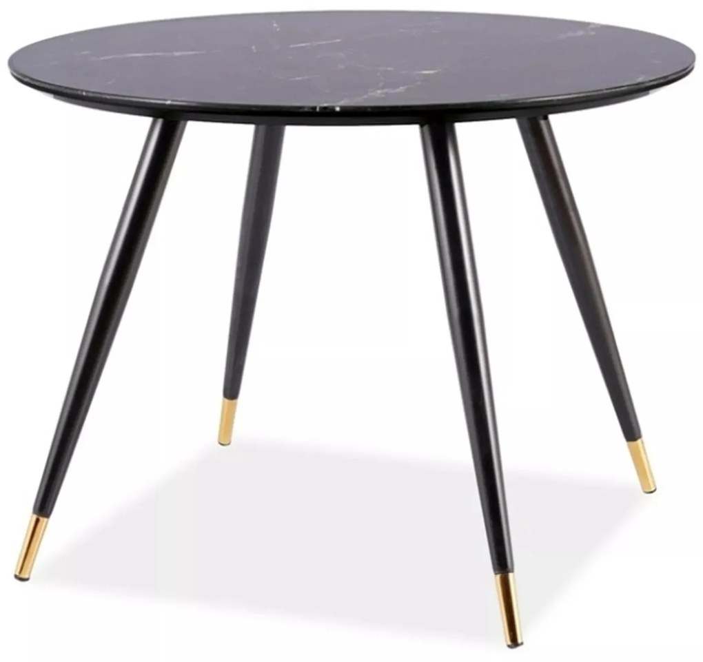 Okrúhly jedálenský stôl Cyryl 100 cm čierny