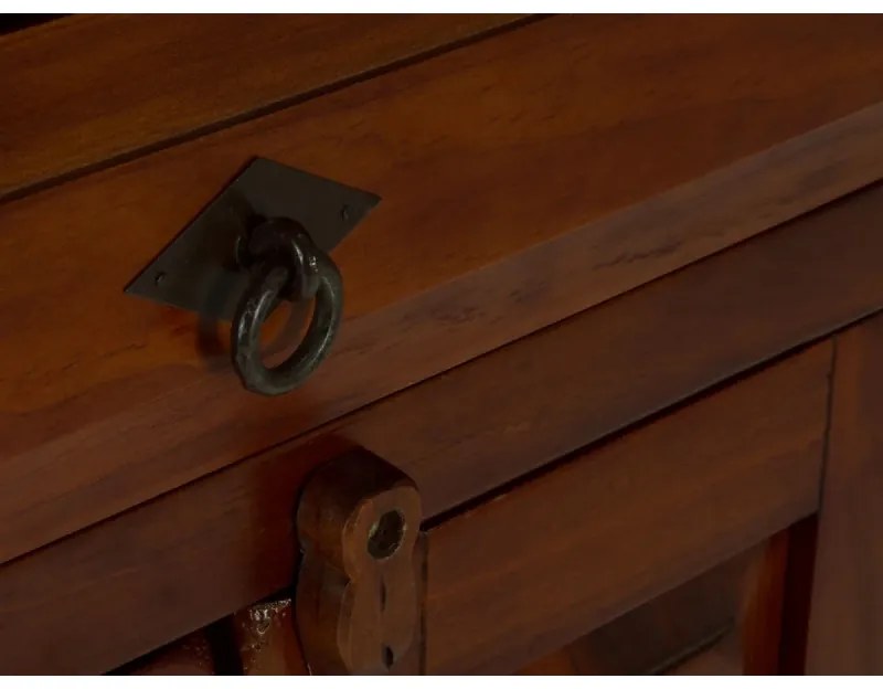 furniture-nabytek.cz - Masívna komoda Catana z borovice, lakovaná, hnedá – 75×44×115 cm