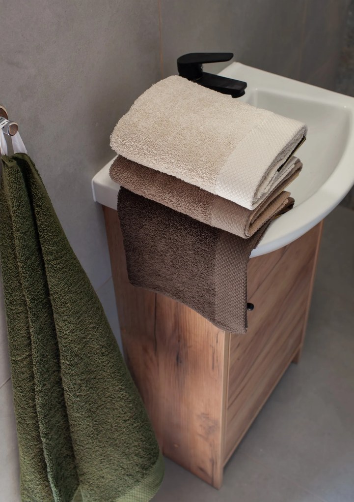 Bavlněný froté ručník BOHO 70x140 cm hnědý