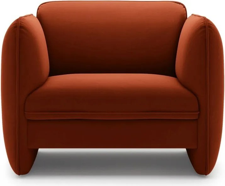 Zamatové kreslo v tehlovej farbe Georgia – Micadoni