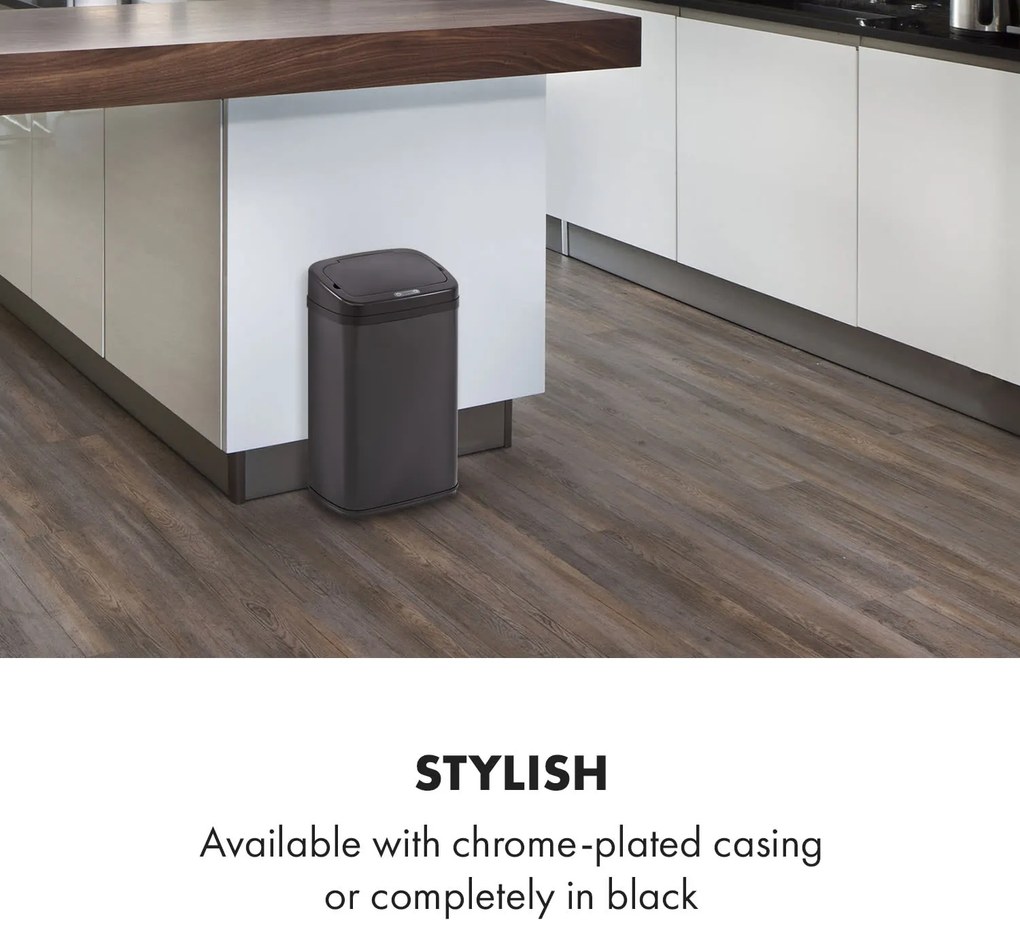 Klarstein Cleansmann, kôš na odpadky, senzor, 30 litrov, na odpadkové vrecia, ABS, čierny
