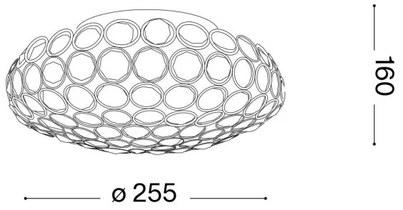 Ideal Lux - LED Krištáľové stropné svietidlo KING 3xG9/3W/230V pr. 25,5 cm zlatá