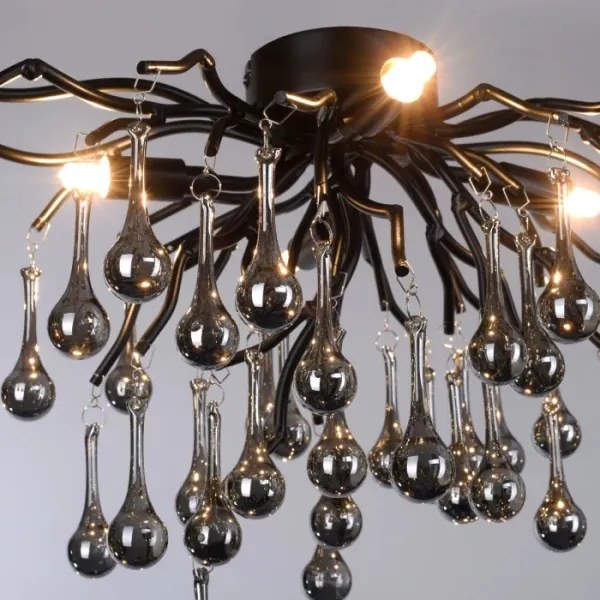 Paul Neuhaus 8090-18 - Prisadený luster ICICLE 4xG9/40W/230V 30x60 cm čierna