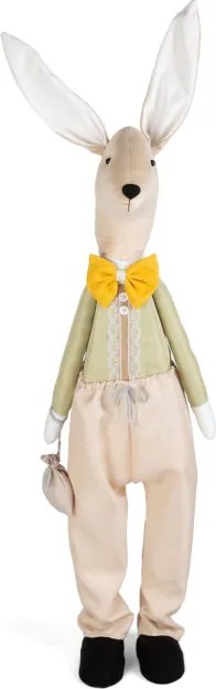 Dekoračná figúrka WI A zajačik béžová / zelená