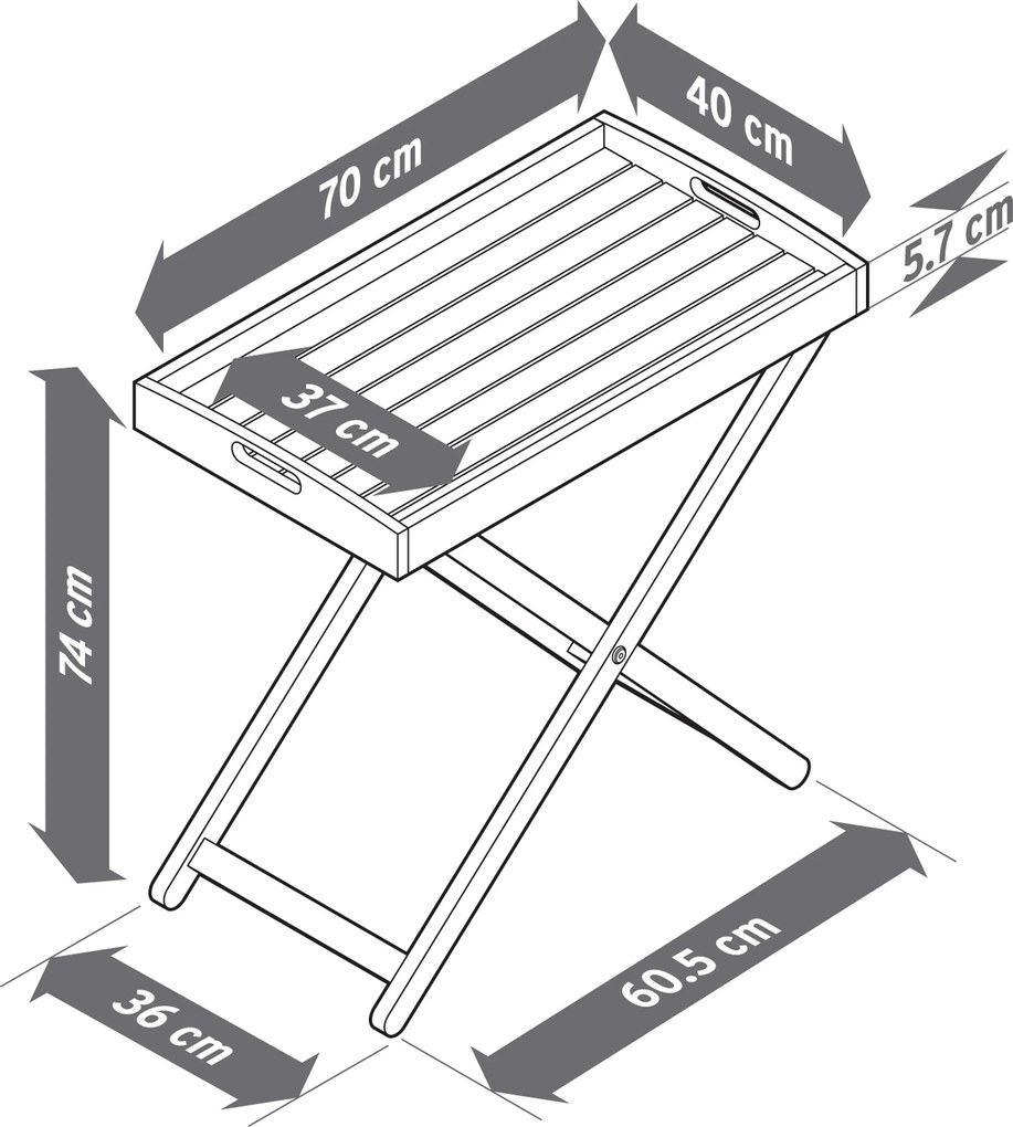 Záhradný odkladací stolík