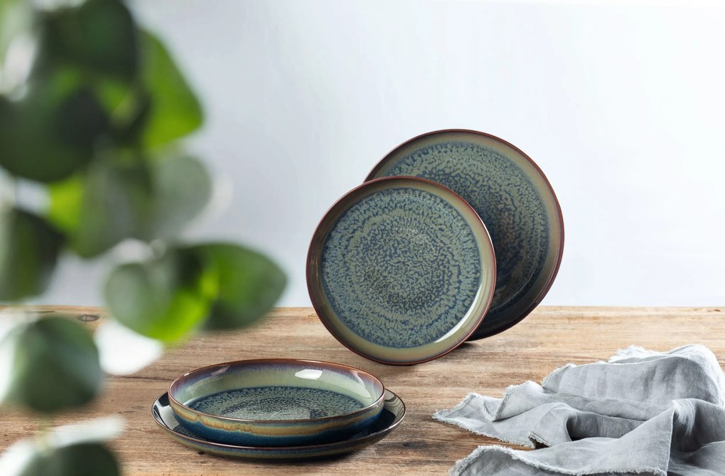 Jedálenské taniere a hlboké taniere Crafted Breeze 4 diely