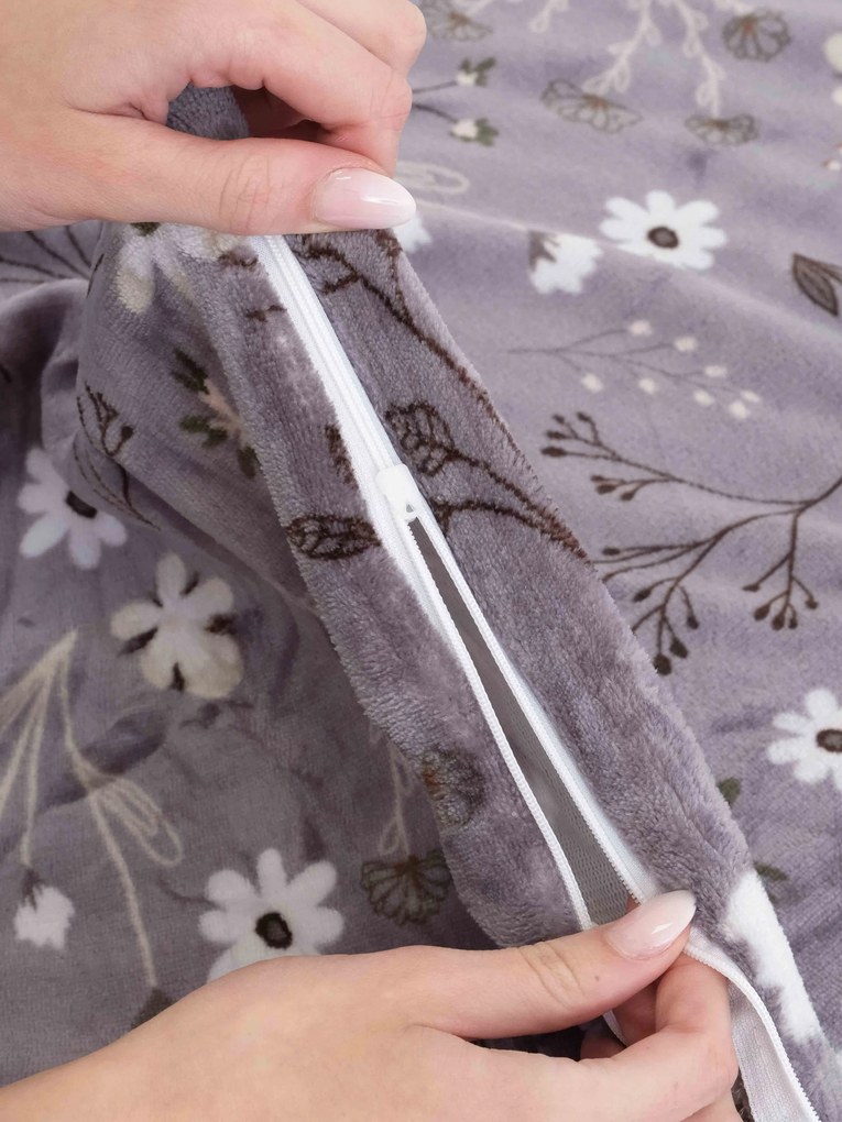 Obliečky mikroplyš Exclusive – Vanessa sivá