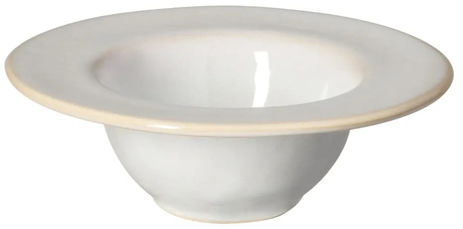 Biely kameninový hlboký tanier Costa Nova Roda, ⌀ 19 cm