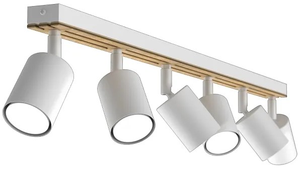 Bodové svietidlo TERRA 6xGU10/8W/230V biela/dub