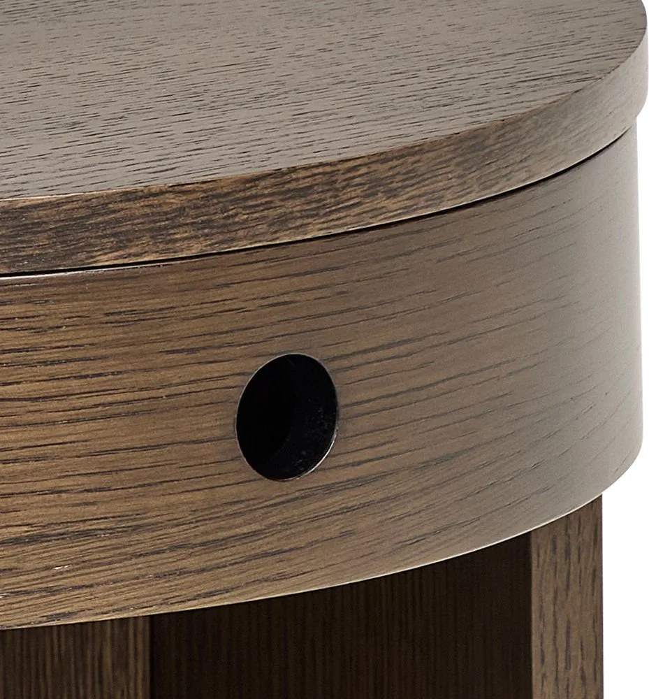 Nočný stolík v dekore duba v tmavoprírodnej farbe Paron – Actona