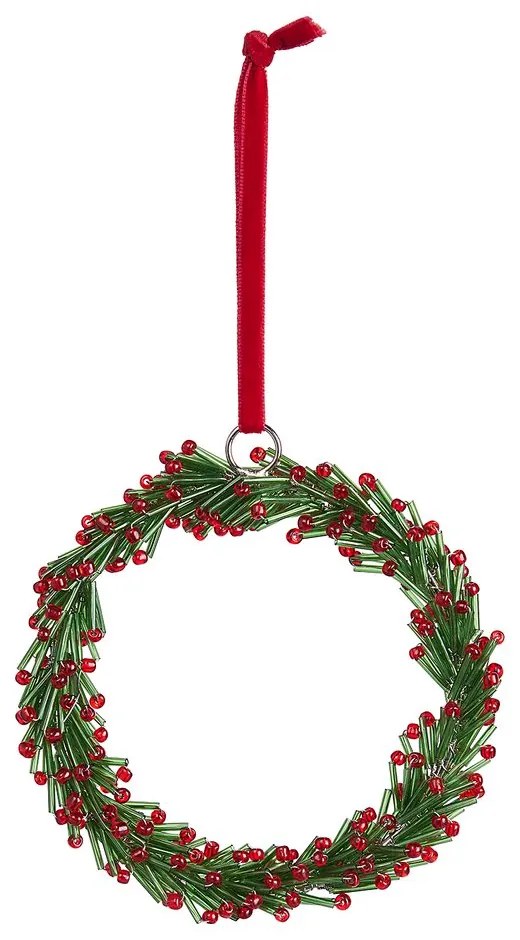 X-MAS Venček s perlami 12 cm