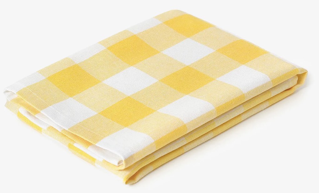Goldea kuchynská bavlnená utierka - žlté kocky 45 x 70 cm