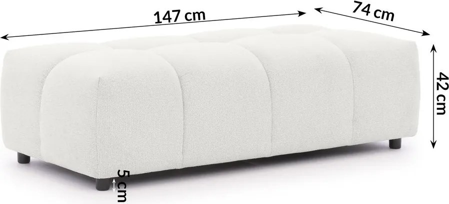 Biela podnožka Albane – Ropez