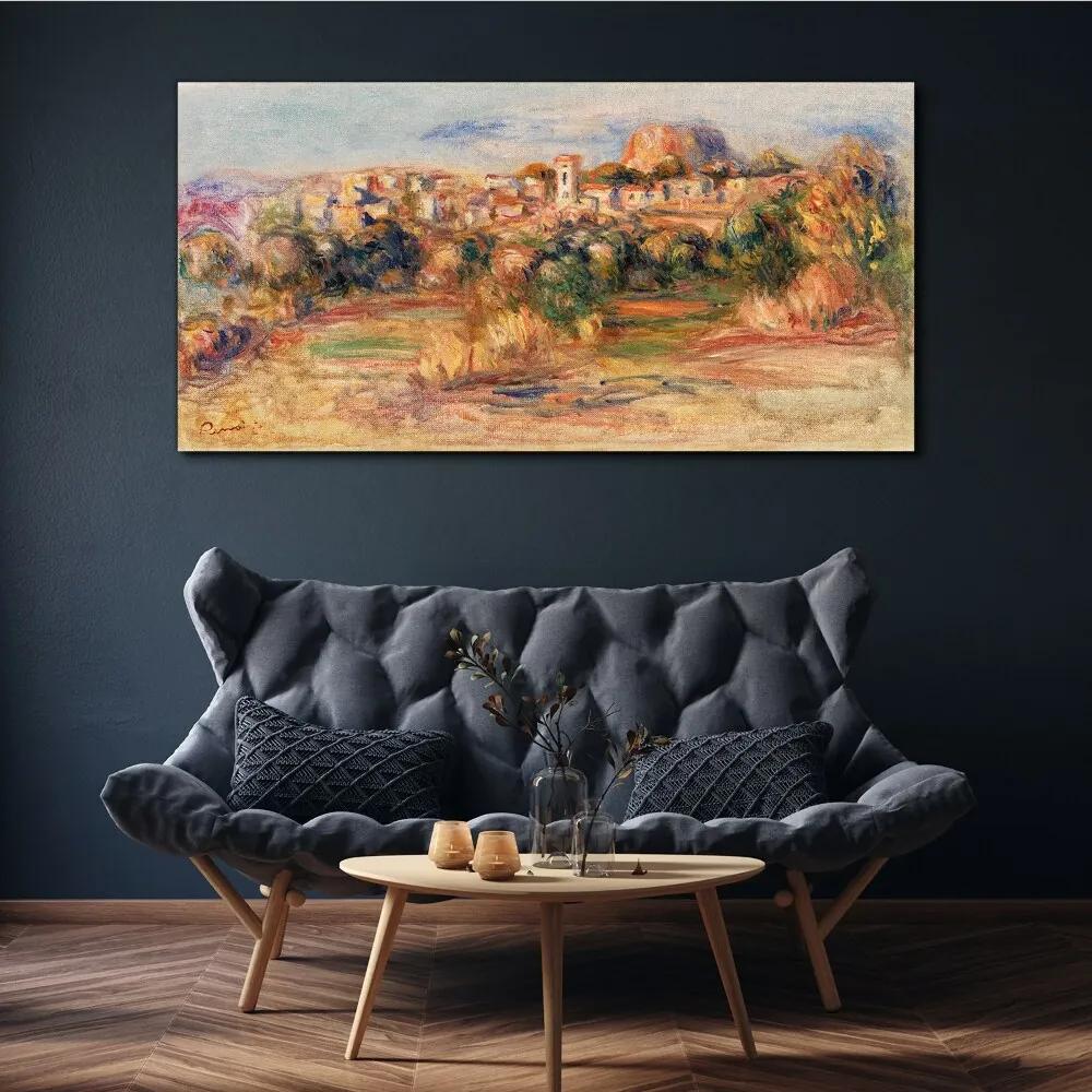 Obraz na plátne Panoráma mesta Lesné obloha