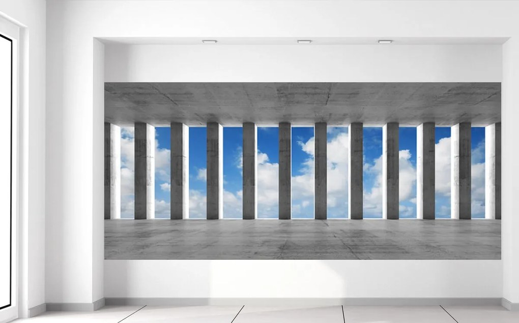 Gario Fototapeta Betónové stĺpy a nebo Veľkosť: 200 x 135 cm, Materiál: Vliesová
