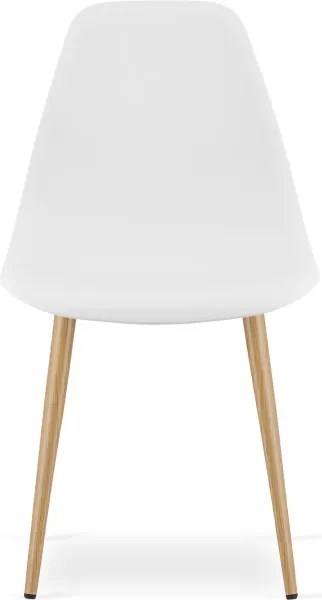 Jedálenský stôl ADRIA biely / hnedý so štyrmi stoličkami WAT biele / hnedé