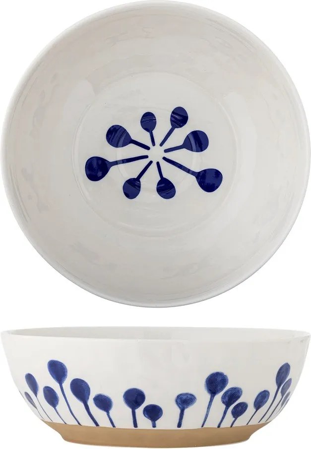 Biela/modrá keramická misa ø 28 cm Linora – Bloomingville