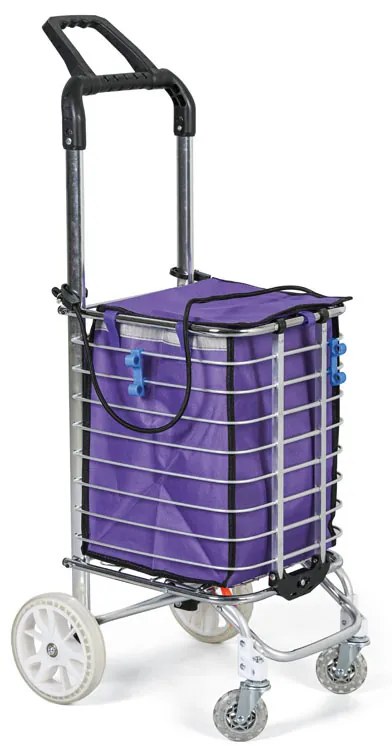 Skladací nákupný vozík, nosnosť 30 kg
