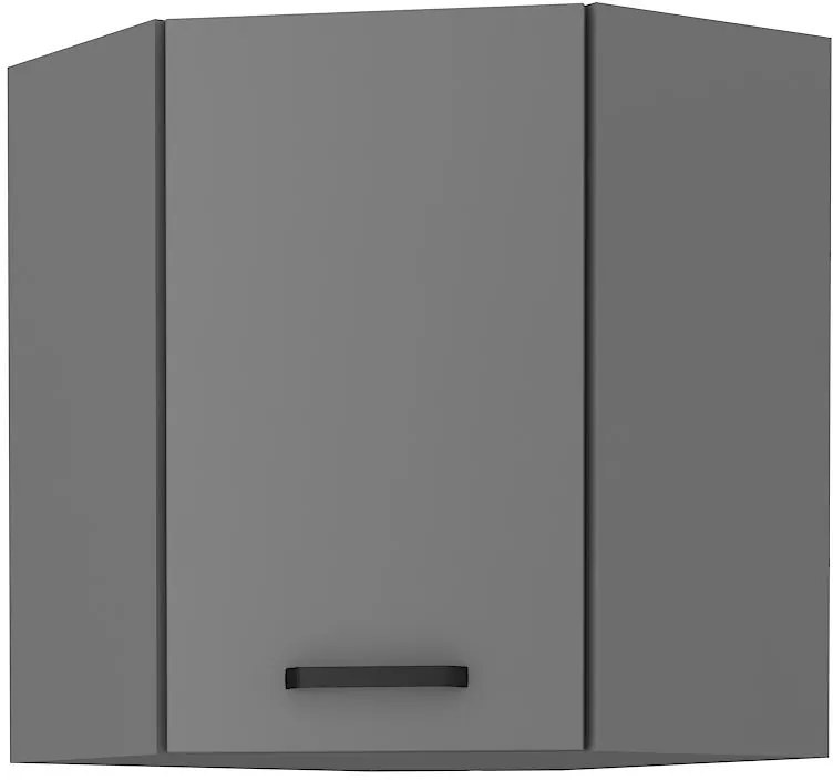 Horná rohová kuchynská skrinka Nesia 60x60 GN-72 1F (45°) (korpus: antracit + front: antracit). Vlastná spoľahlivá doprava až k Vám domov. 1134782