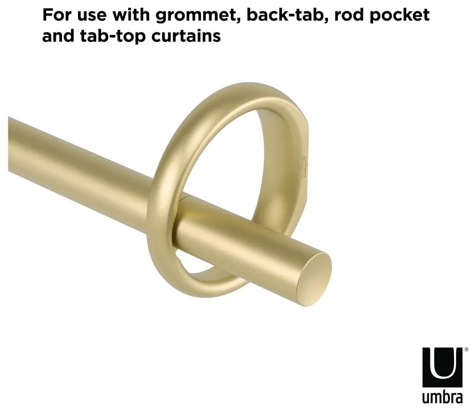 Oceľová roztiahnuteľná garniža 107 - 305 cm Ringlet - Umbra