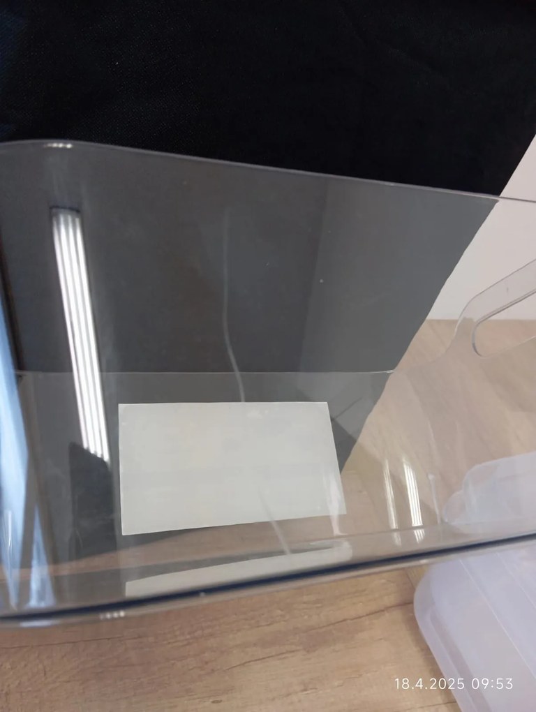 2. akosť - Univerzálny organizér s rúčkami, 33 x 23,5 x 15 cm - transparentný SIMPLY