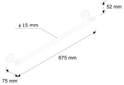 Vešiak na uteráky L600, 67,5 cm