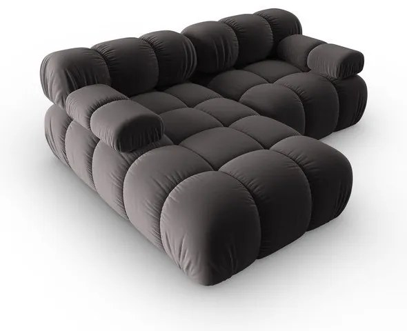 Tmavosivá zamatová pohovka 191 cm Bellis – Micadoni Home