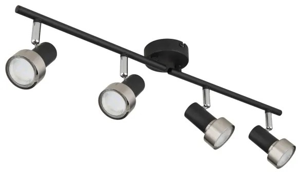 Globo 57917-4N - Bodové svietidlo  MASON 4xGU10/25W/230V čierna/strieborná