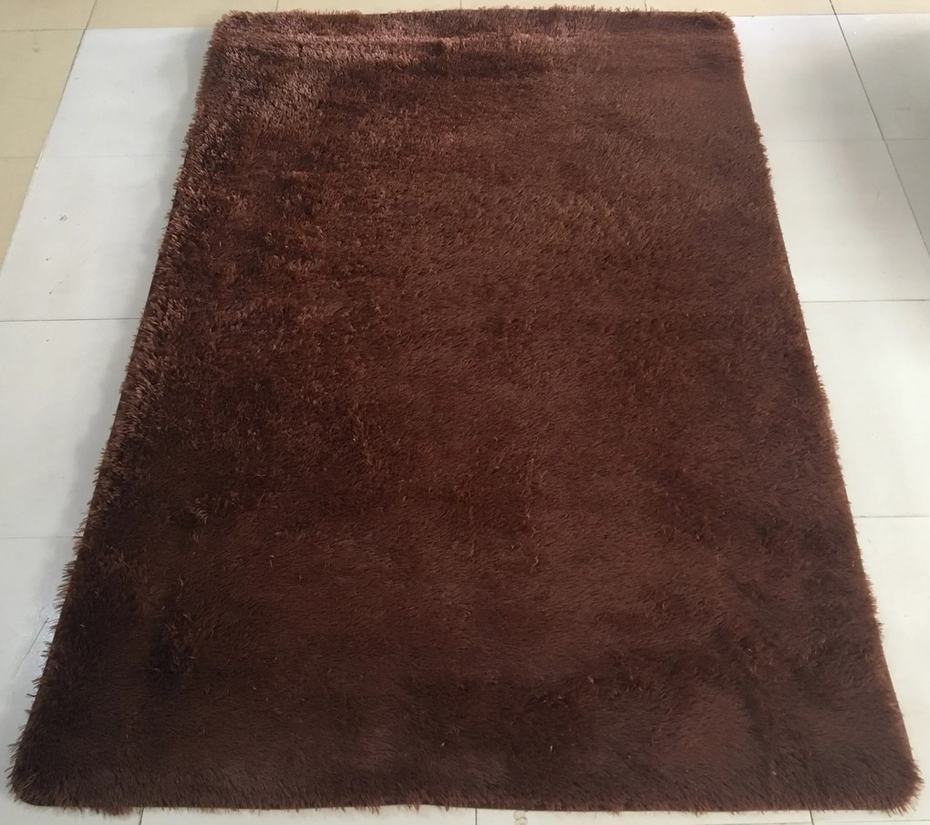 TA Koberec BROWN BROWN SILK Hnedý Obdĺžnikový Rozmer: 80x150 cm