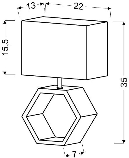 Candellux VIDAL Stolná lampa CERAMICZNA 1X40W E27 Graphite 41-68552