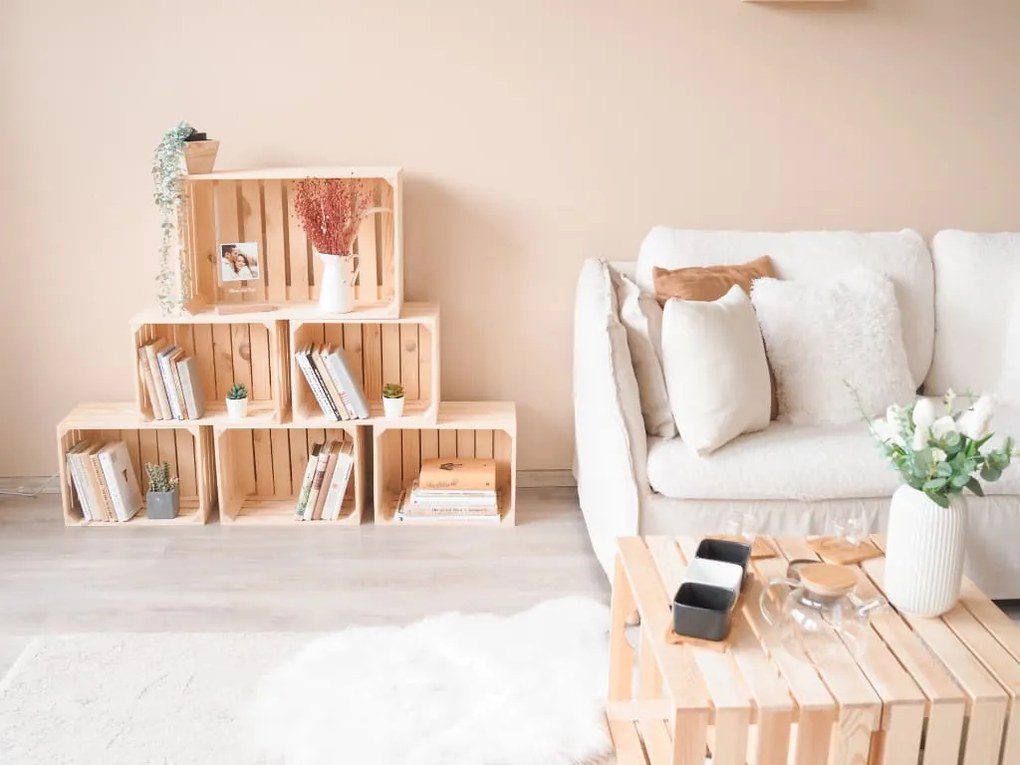 ČistéDrevo Drevená debnička 60 x 30 x 24 cm