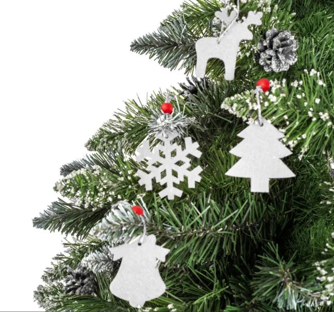 Závesné Vianočné dekorácie SHY-W8569 biele (16 ks)