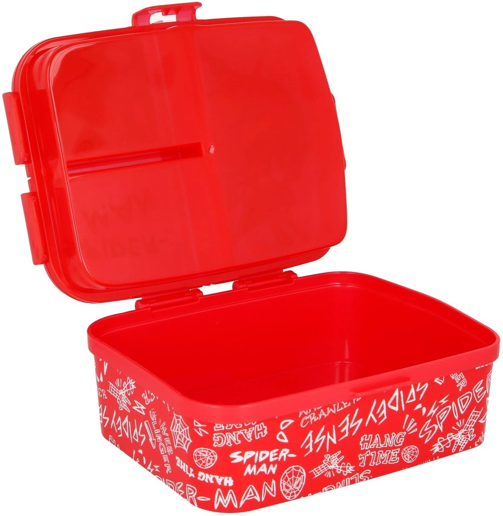 Multibox XL na desiatu Spiderman so 4 priehradkami