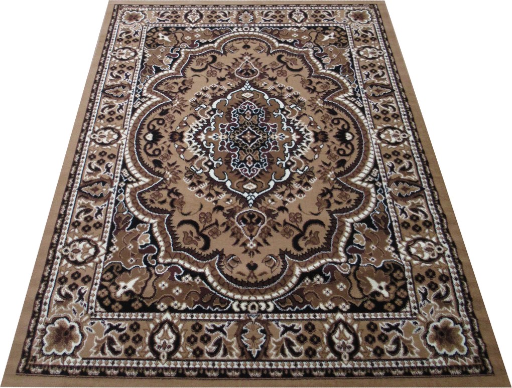 Koberec s orientálnym vzorom Alfa 06 – hnedý odtieň Rozmer: 60x100 cm