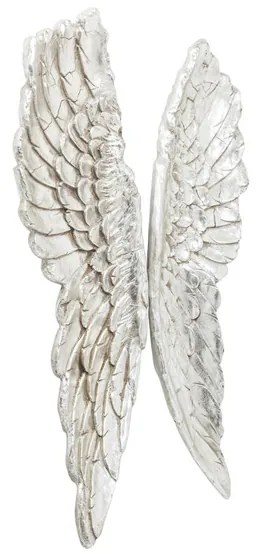 Angel Wings nástenná dekorácia strieborná 61x106cm