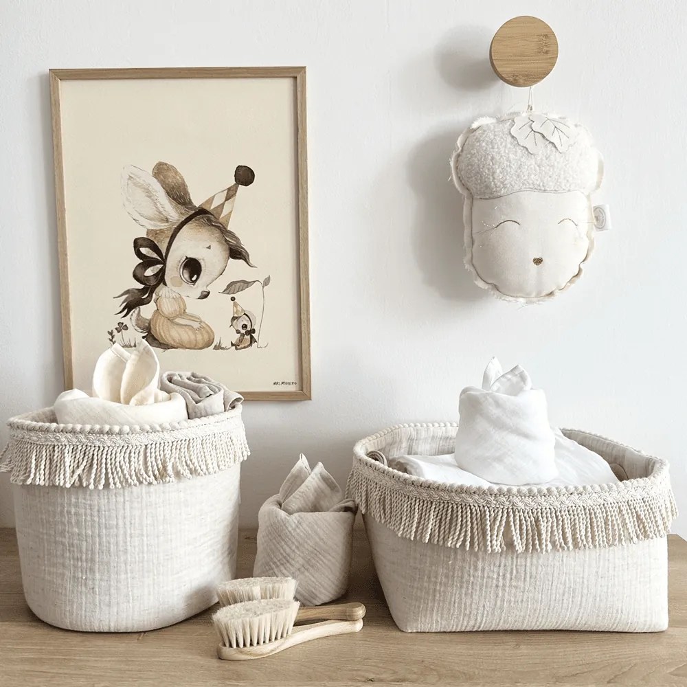 Boho košík prírodný 25 cm