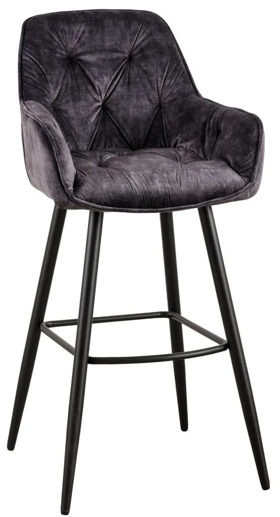 Barová stolička Milano grey velvet
