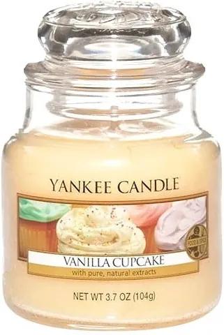 Vonná sviečka Yankee Candle Vanilkový Košíček, doba horenia 25 - 40 hodín