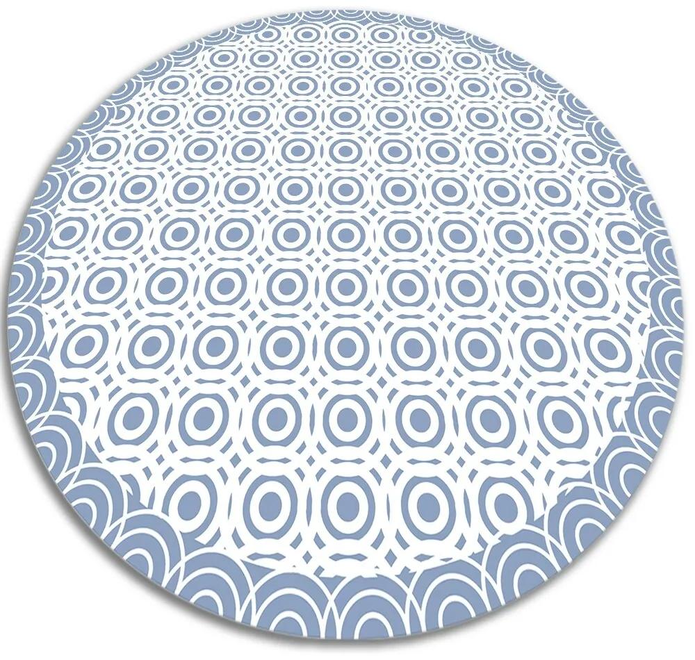 Módne guľatý vinylový koberec Módne guľatý vinylový koberec opakujúce sa kruhy