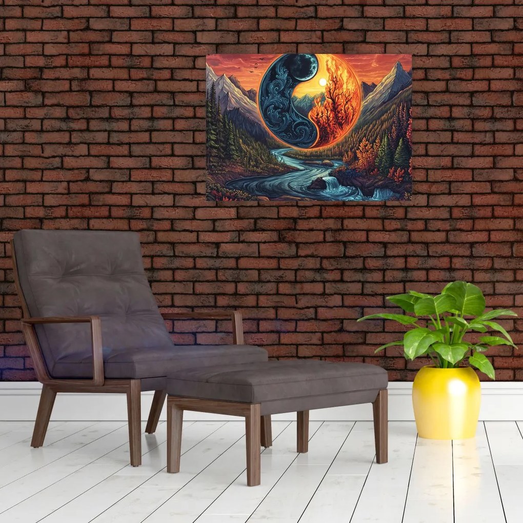 Sklenený obraz - Živly (70x50 cm)
