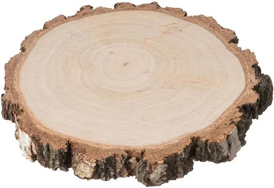 Drevobox Drevená podložka z kmeňa brezy s kôrou 8-10 cm