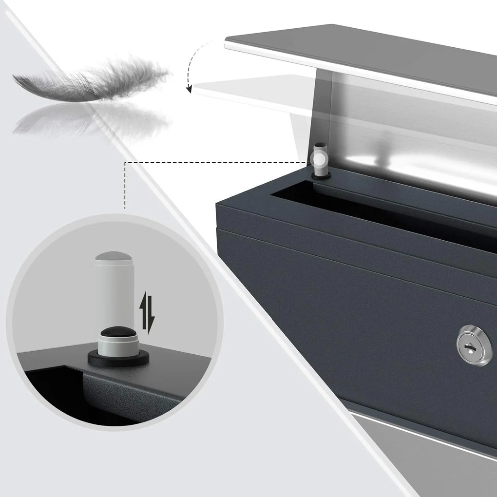 Poštovní schránka Post stříbrná/antracitová